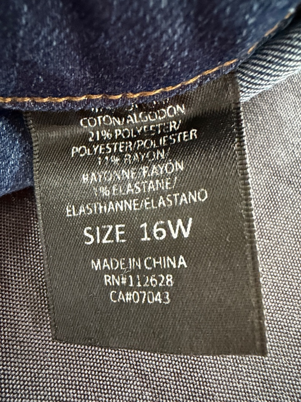 Tahari Women’s Indigo Chloe Fit Skinny Jeans Denim Size 16 - Picture 5 of 6